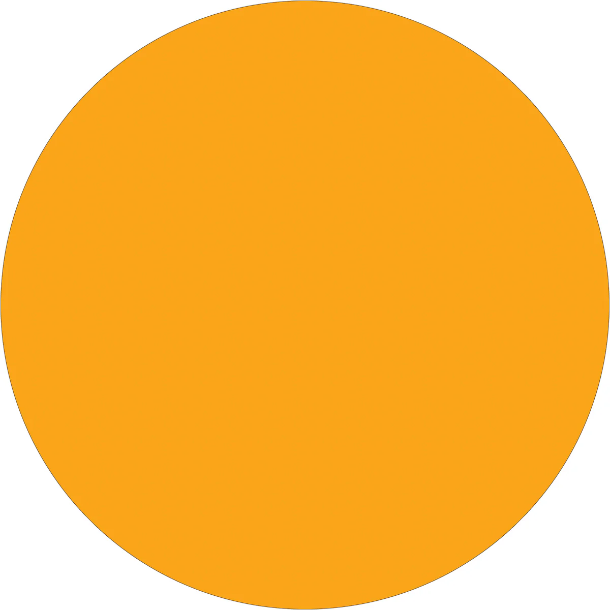 1" Fluorescent Orange Inventory Circle Labels 500/Roll