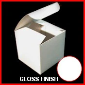 10 x 10 x 6 White Gloss Gift Box 50/Case - Image 2
