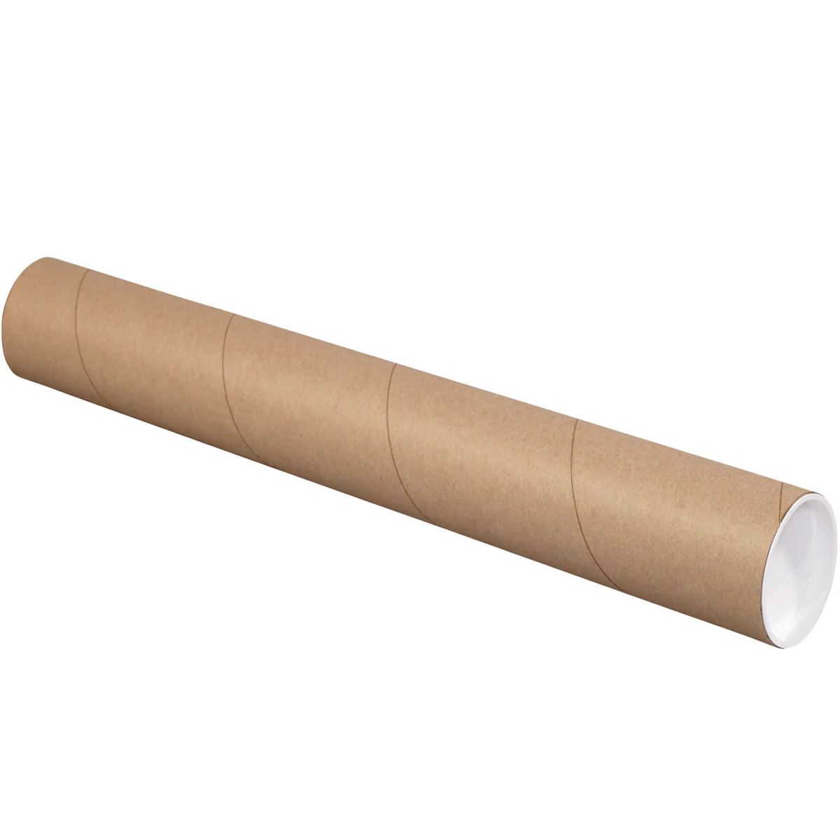 3 x 18 Brown Mailing Tubes With End Caps .070 Gauge 24/Case