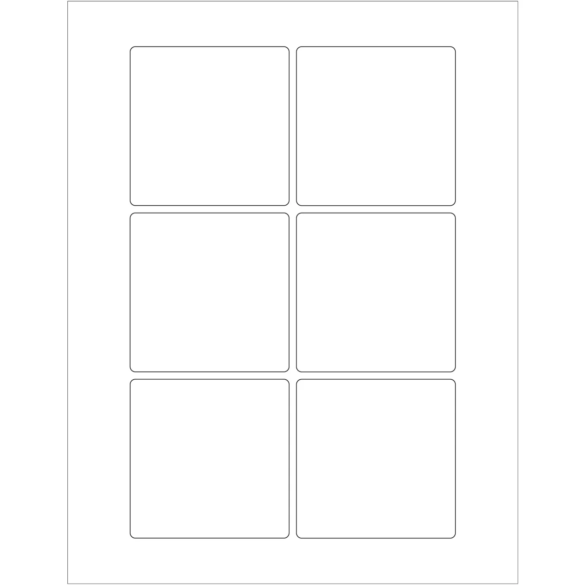 3 x 3" White Rectangle Laser Labels 600/Case
