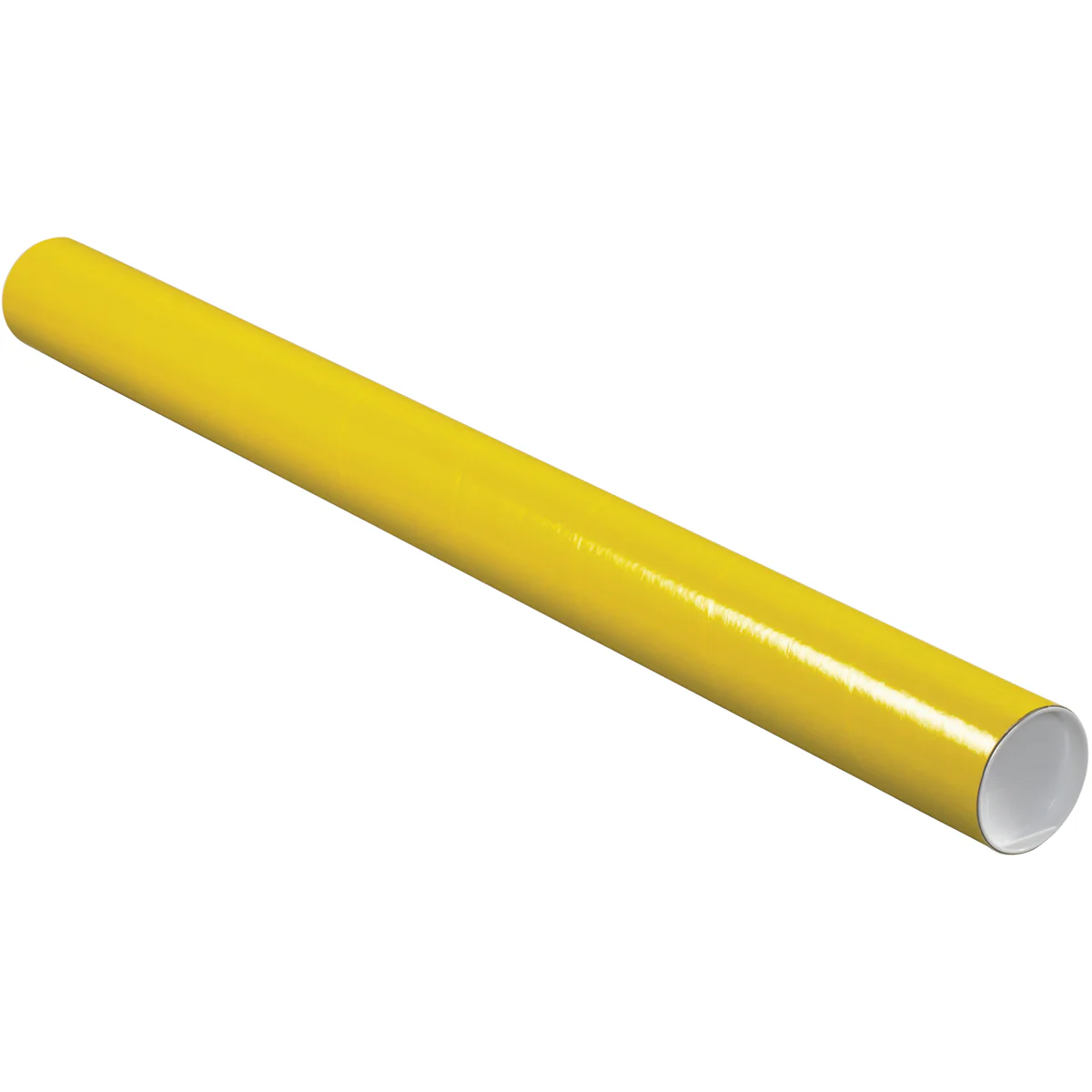 3 x 36 Yellow Mailing Tubes With End Caps .070 Gauge 24/Case