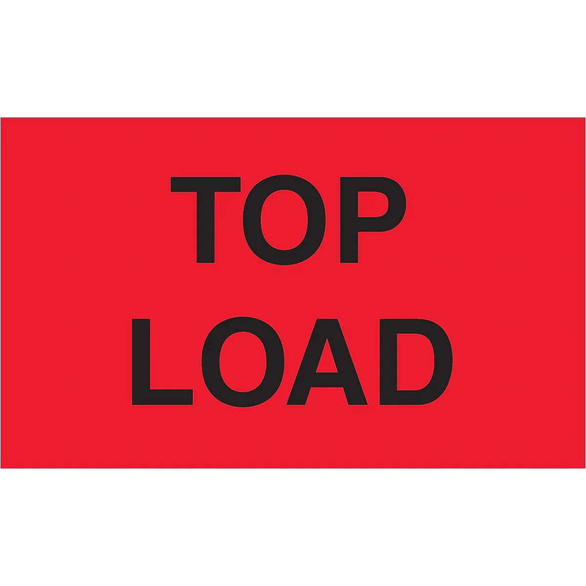 3 x 5" - "Top Load" (Fluorescent Red) Labels 500/Roll