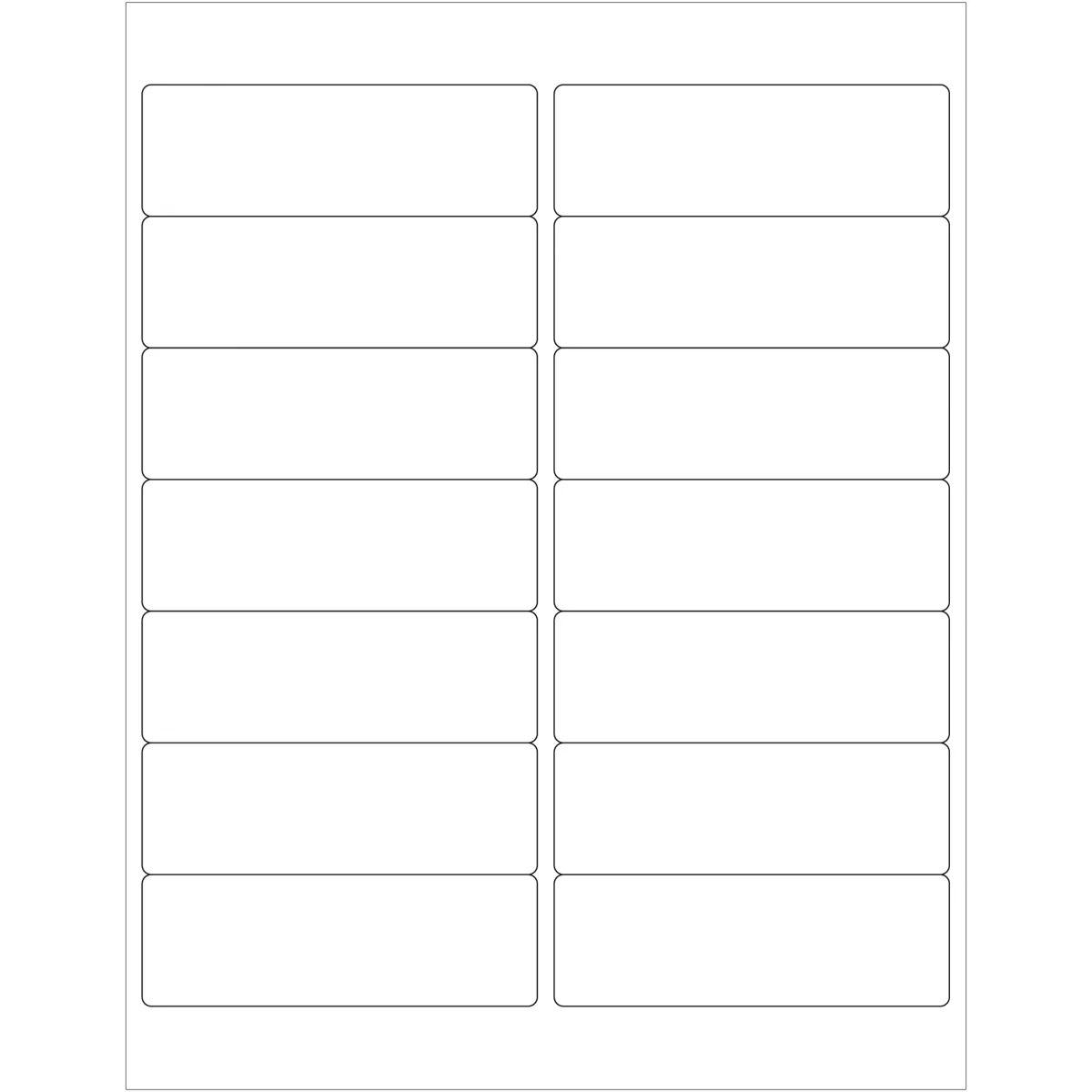 4 x 1 1/3" Clear Rectangle Laser Labels 1400/Case