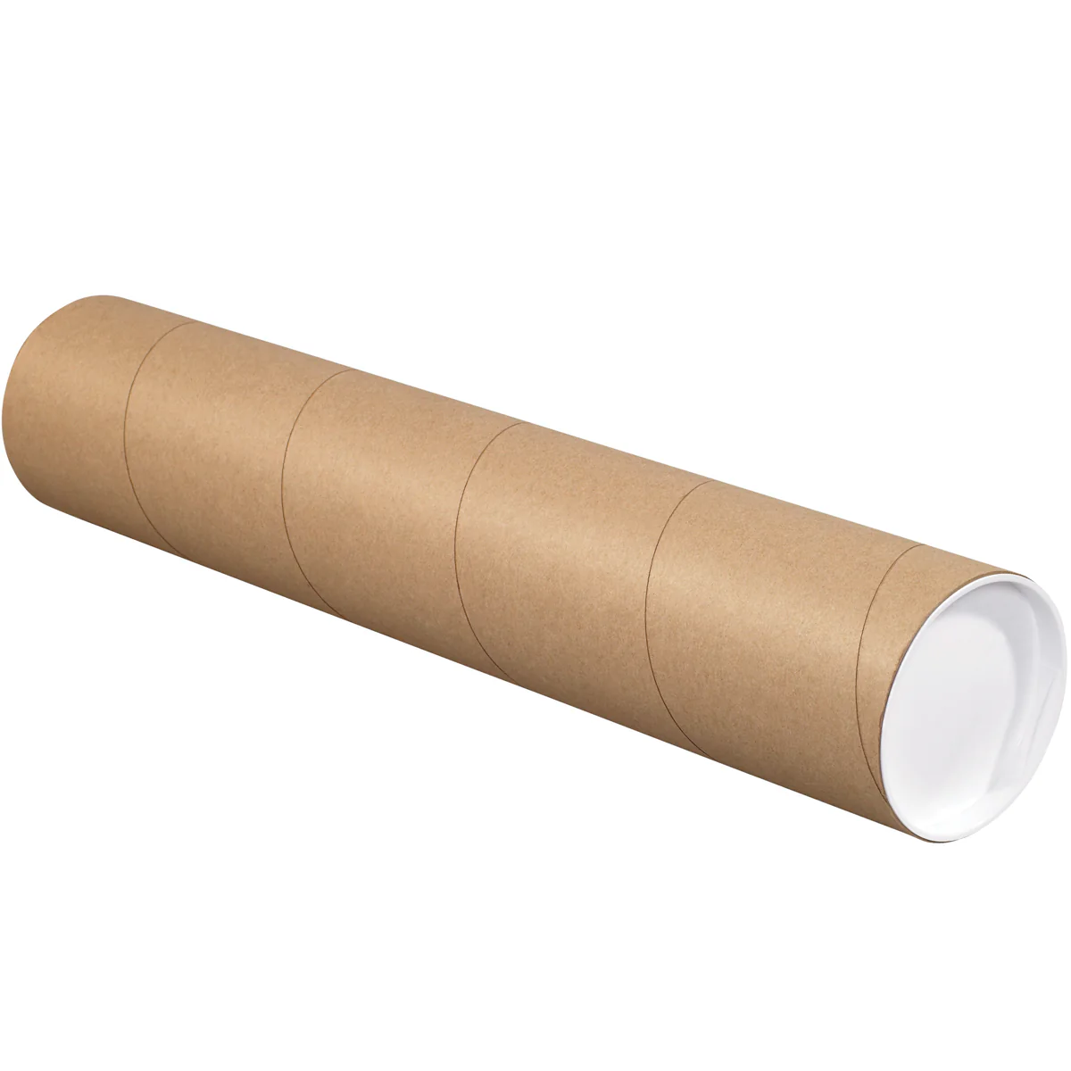 4 x 36 Brown Mailing Tubes With End Caps .125 Gauge 12/Case