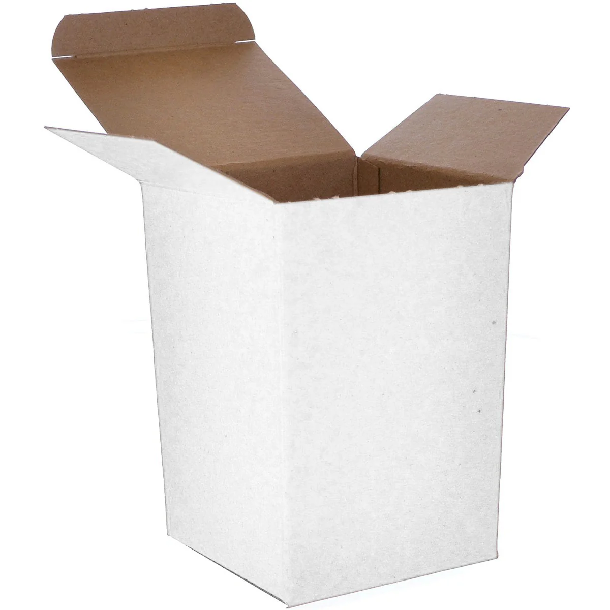 4 x 4 x 6 White 24pt 1-pc Chipboard Folding Carton 250/Case