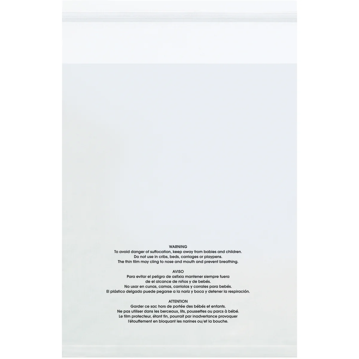 6 x 6 - 1.5 Mil Resealable Suffocation Warning Poly Bags
