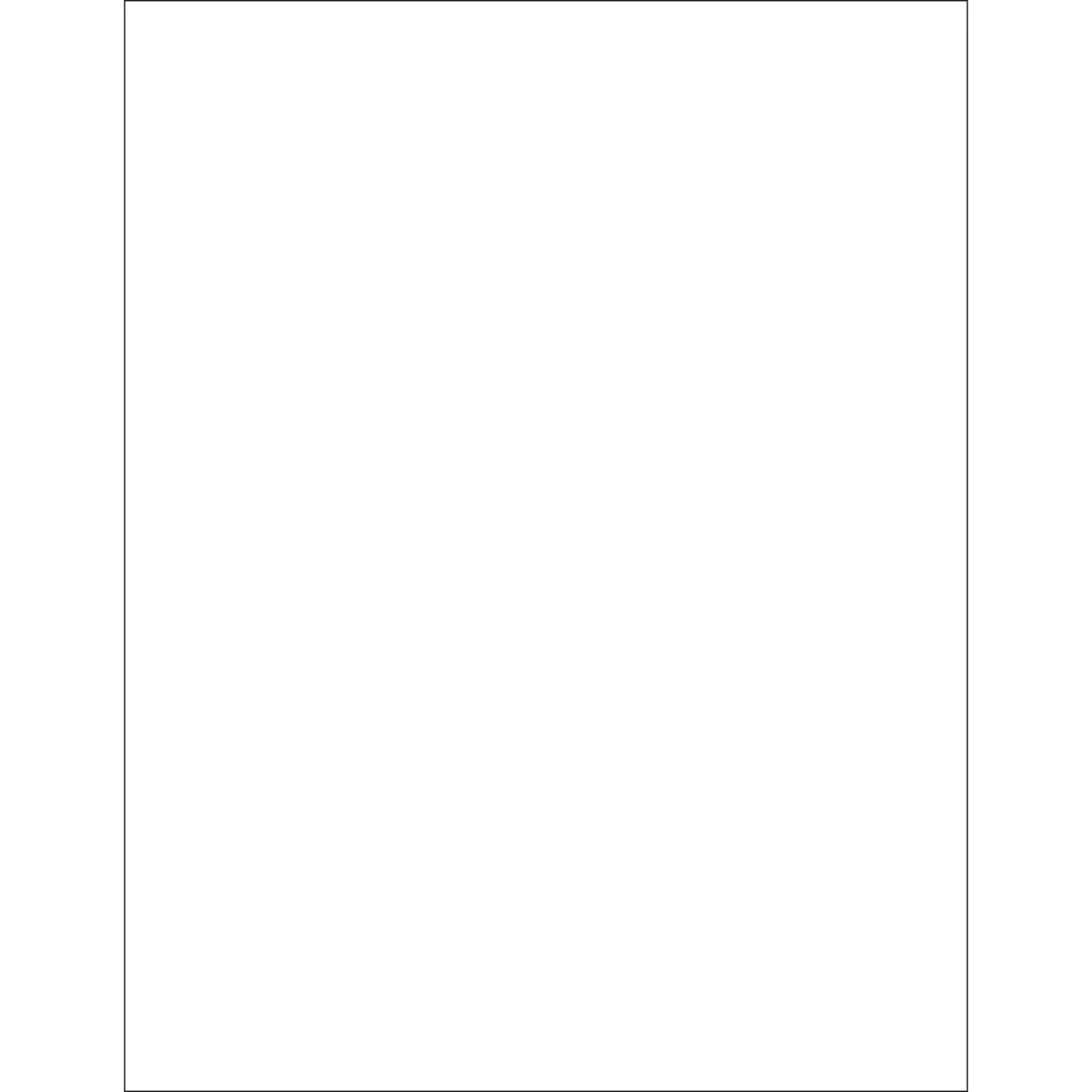 8 1/2 x 11" Opaque White Blockout Laser Labels 100/Case