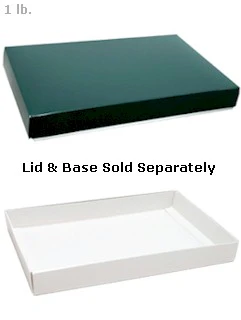 9-3/8 x 6 x 1-1/8 White 1 lb. Rectangular Candy Box BASE 250/Case - Image 2