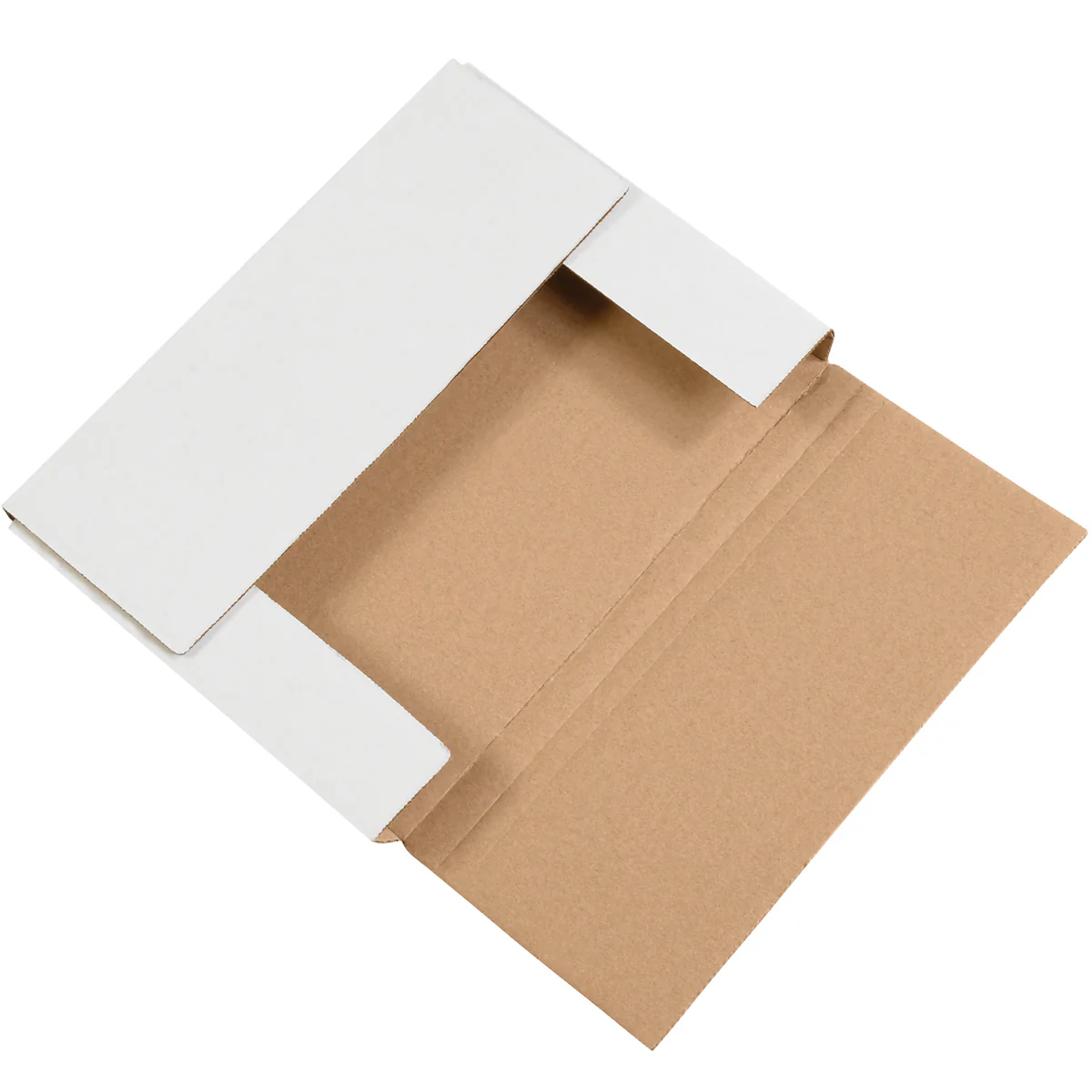 9 5/8 x 6 5/8 x 3 1/2 White Easy-Fold Mailers 50/Bundle