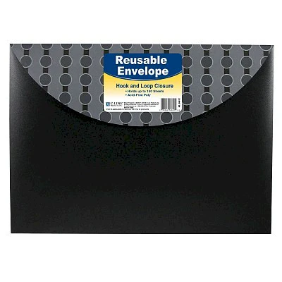 Poly 1-Pocket Reusable Envelope w/Velcro, Holds 150 Letter Size Sheets, 36/display - Image 2
