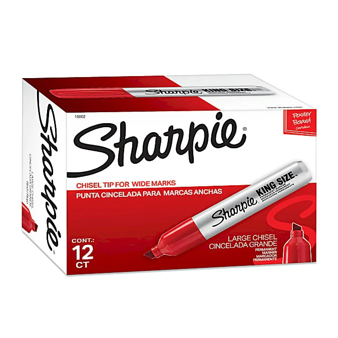 Red Sharpie King Size Markers 12/Case - Image 2