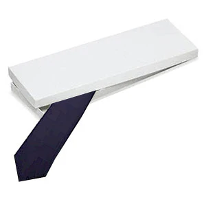 Ties, Gloves - 14 x 4 1/2 x 3/4 Rigid White Swirl 2-pc Box 100/Case